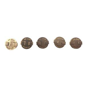 Vintage St. John Signature Gold Logo Monogrammed Buttons Replacement Set Of 5